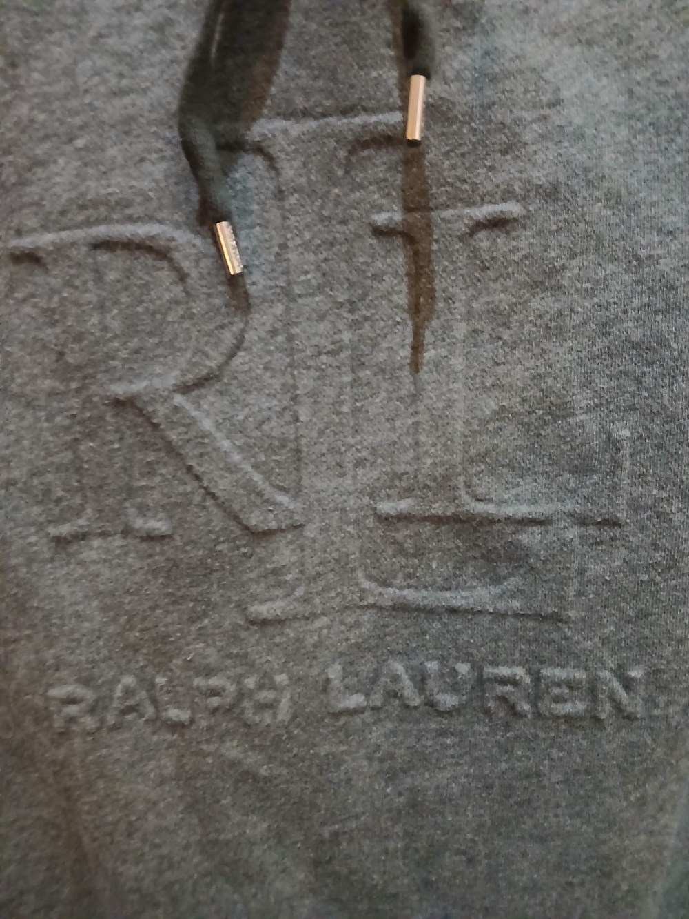 Lauren Ralph Lauren Women’s Embossed Logo Hoodie Gray Embossed Logo M-L